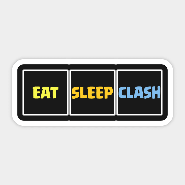 Eat Sleep Clash Of Clans Funny Gift Sticker by justcoolmerch